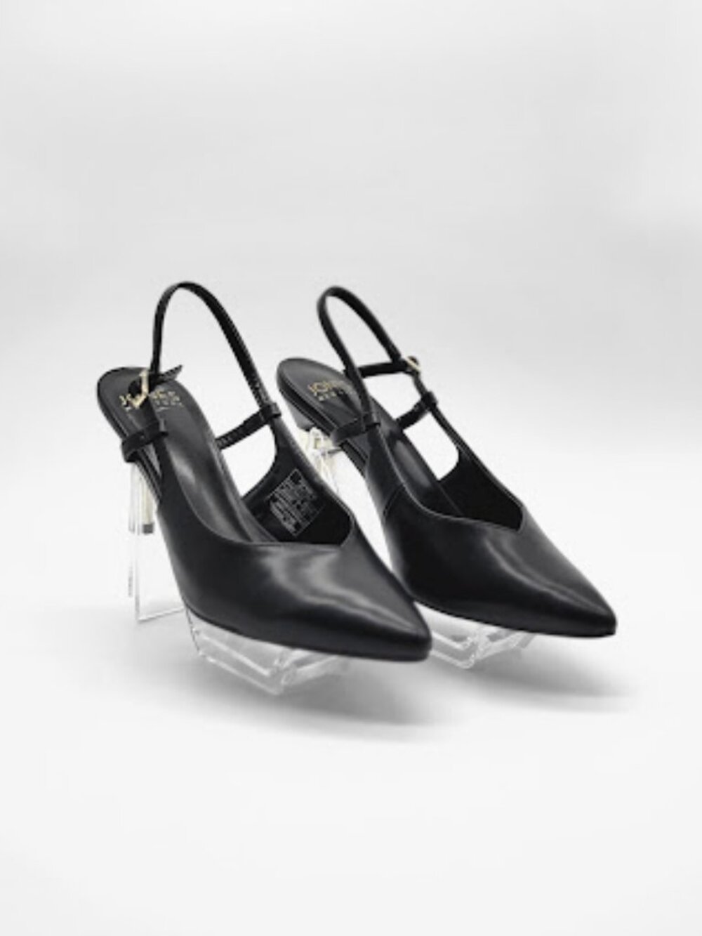 JONES NEW YORK Besame Slingback Heels Women’s Size 7.5 Black Pointed Toe Pumps